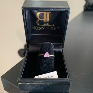 Bony Levy amethyst ring size 6 14k yellow gold